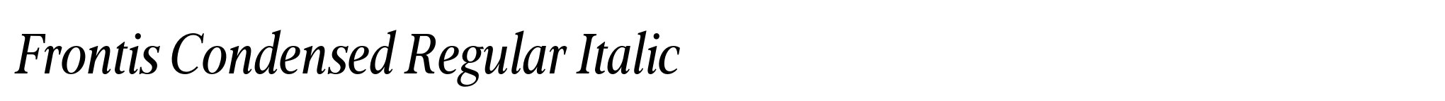 Frontis Condensed Regular Italic image